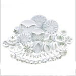 Keksform stämpel Kakform i form av 33tlg modelleringsverktyg. DIY Snöflingor Blommor Marsipan Kakform Fondant Tårtdekoration Tårt Cu