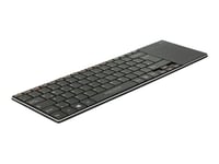 Delock Smart Tv - Tangentbord - Med Pekplatta - Trådlös - 2.4 Ghz - Tysk - Svart - Detaljhandel