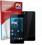 atFoliX 3x Screen Protection Film for Wiko Highway Pure Screen Protector clear