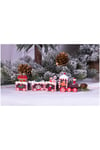 Wooden Christmas Pudding Train Set Decoration