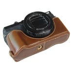 Canon PowerShot G5 X Mark II durable leather case - Brown