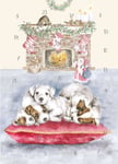 Wrendale Designs Puppies by the Fireplace A5 Christmas Advent Calendar