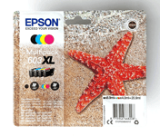 Genuine Epson 603XL Starfish Multipack Black + Colour Ink Cartridges