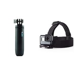 Mini-rallonge avec trépied GoPro Shorty - Noir (accessoire officiel GoPro) & Amazon Basics Fixation bandeau pour GoPro