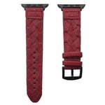 Apple Watch Series 5 40mm durable genuine leather watch band - Red