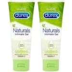 Durex Naturals Pure Lubricant 100% Natural Ingredients 2 bottles (100ml)