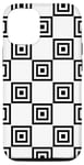 Coque pour iPhone 15 Pro Black-White Classic Memphis Tile Square Chessboard Pattern
