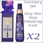 Sanctuary Spa Wake Up Well Sleep Face Mist 2 x 100ml Face Body & Pillow Spritzer