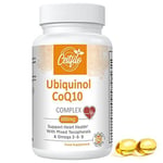 Ubiquinol CoQ10 600mg Softgels - Active Form of CoQ10 Plus Vitamin E & Omega 3 6