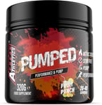 Pumped 'Fruit Punch' Pump Pre Workout by  - Non Stim Pre Workout Powder Stimulan