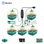 Nytt 5-delars Mini Växthus-kit, med Fullspektrum Sollampa, Inomhus Växthus Odlingsplåda med Lock och Ventilation, 10 Etiketter, 2 Verktyg