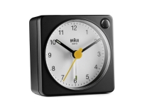 Braun BC02XBW, Quartz-väckarklocka, Rektangel, Svart, Vit, 12 timmar, Analog, Batteri