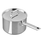 Tala Performance Stainless Steel 18cm Dia Deep Saucepan with Stainless Steel lid, Made in Portugal, with Guarantee, Suitable for All hob Types Including Induction