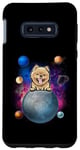 Coque pour Galaxy S10e Pomeranian On The Moon Galaxy Funny Dog In Space Puppy Lover