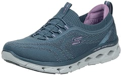 Skechers Women's Glide-Step Flex Good Dream Sneaker, Slate Knit Mesh/Lavender Trim, 7 UK