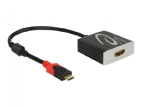 Delock - Video adapter - 24 pin USB-C hann til HDMI hunn - 20 cm - svart - 4K-støtte, aktiv