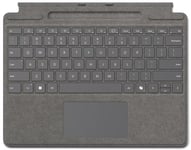 Type Cover för Surface Pro 10 / 11 - Nordiskt - Plats för Pen 2 - Platinum