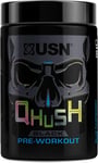 Qhush Black Blue Raspberry Pre Workout 220G: Explosive Energy Drink Powder—High