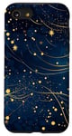 Coque pour iPhone SE (2020) / 7 / 8 Jolie étoile scintillante bleu nuit dorée