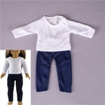 Fashion Doll T-shirt Pants Trouser Set For 18" American Girl Zap 0