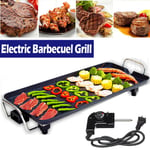 Electric Teppanyaki Table Grill Griddle Hot Plate Steak Frying BBQ Cooking 2000W