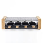 HKOENIG Hkoenig Raclette/grillapparat - 8 Personer Trädesign Matlagningsyta 38x19,5 Cm Effekt 1200w