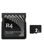 R4 Spelkort + 2GB Minneskort för Bränning av Kort Trä/ Dubbla Kärnor för NDSL Första Generationen R4 Spelkort (FMY) black