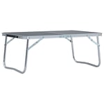 vidaXL Hopfällbart campingbord grå aluminium 60x40 cm 48187