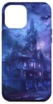 Coque pour iPhone 15 Pro Max Foreboding Haunted House Sky Tourbillons Gothiques Chauves-souris