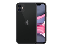 Apple iPhone 11 - 4G smartphone - dual-SIM / Internal Memory 64 GB - LCD-skärm - 6.1 - 1792 x 828 pixlar - 2 bakre kameror 12 MP, 12 MP - front camera 12 MP rekonditionerad - svart