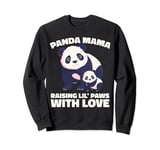 Panda Mama Raising Lil Paws With Love Cute Mom Bear And Cub Sweatshirt