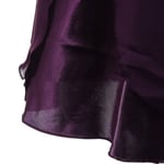 Women Sexy Silk Lace Nightgowns Chiffon Spaghetti Straps Summer Purple L
