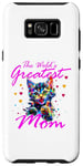 Coque pour Galaxy S8+ Chat arc-en-ciel avec inscription « This is what the greatest mom looks »