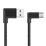 2a Right Angle Micro Usb Cable 90 Degree Woven Lead For Micro Usb Mobile Phones