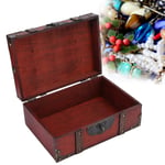 Wooden Box, Vintage Suitcase Lockable Box Vintage Wooden Storage Box Decorative Jewelry Casket with Lock for Home Large 3.5L