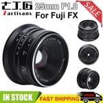7artisans 25mm F1.8 Manual Focus 68° Angle Lens For Fuji X-T2 X-T20 X-T100 X-E1