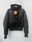 Ellesse Womens Joanara Padded Bomber Jacket Black UK Size 8 RRP £80