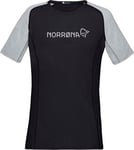 Norrøna Women's Fjørå equaliser lightweight T-Shirt Caviar/Light Grey S, Caviar/Light Grey