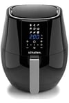 Modern Black Gloss Healthy Eating Low Fat Large 3.5L 1300-1500W Digital Display Air Fryer with 9 Cooking Settings and 60 Minute Timer
