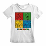 Nintendo Super Mario - Squares Unisex White T-Shirt 7-8 Years - 7-8  - K777z