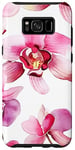 Coque pour Galaxy S8+ Orchidée à motif floral - Orchidées roses mignonnes