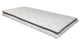 Surmatelas 140x190 CM EDA épais et moelleux surpiqûres vagues 600 gr