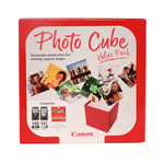 Canon PG-540 CL-541 Photo Cube Pack de 2 Cartouches Noir + Couleur et 40 Feuilles de Papier Photo 13x13cm (Emballage Carton Photo Cube)