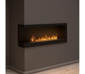 InFire - Kulma BIO takka 45x120 cm 3kW musta