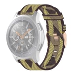 New Watch Straps 22mm Stripe Weave Nylon Wrist Strap Watch Band for Galaxy Watch 46mm / Gear S3 (Grey) (Color : Yellow)