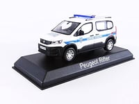 NOREV 1:43 Peugeot Rifter 2019 Police Municipale Voiture Miniature de Collection, 479066, White, 1/43e