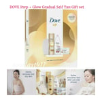 DOVE Prep + Glow Gradual 4 Pcs Self Tan Ideal Gift Set for Her All Occasions