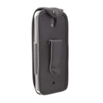 caseroxx Leather-Case with belt clip for Nokia 6300 4G made of genuine leather, Mobile phone cover in black