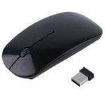 Nouveau USB Compatible Souris optique sans fil pour ordinateur portable Macbook pour tous, Wireless Optical Mouse Black