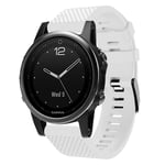 Garmin Fenix 5S Plus stylish silicone watch band - White